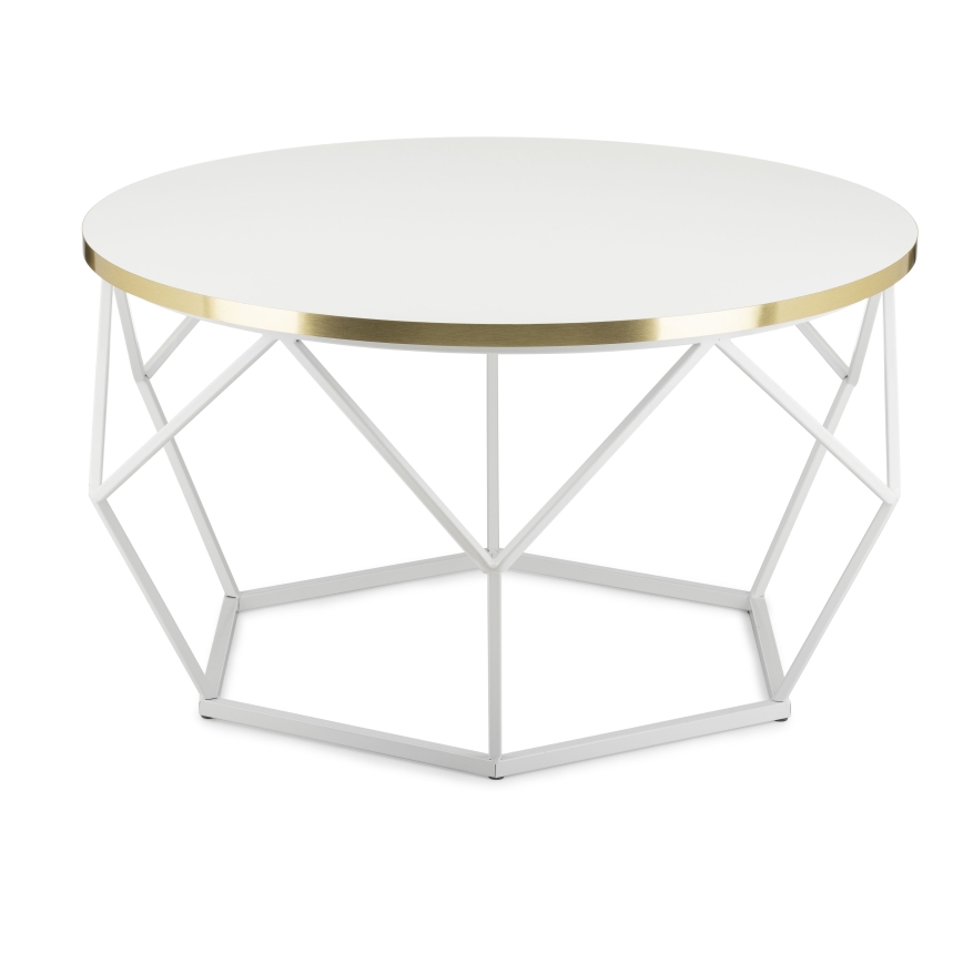 Tavolino DIAMOND 40x70 cm oro/bianco