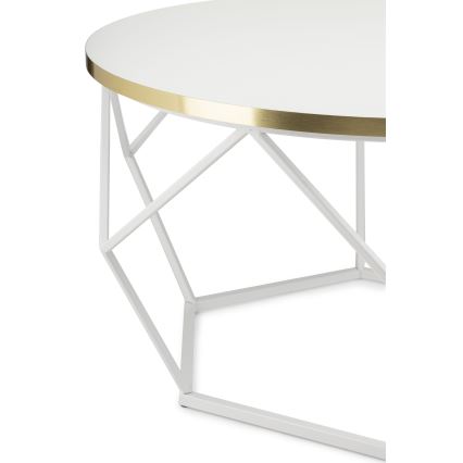 Tavolino DIAMOND 40x70 cm oro/bianco
