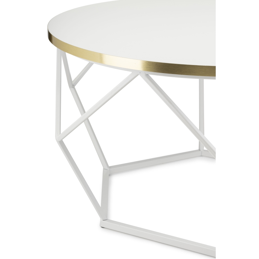 Tavolino DIAMOND 40x70 cm oro/bianco