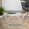 Tavolino DIAMOND 40x70 cm oro/nero/bianco