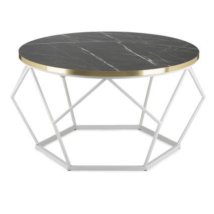 Tavolino DIAMOND 40x70 cm oro/nero/bianco