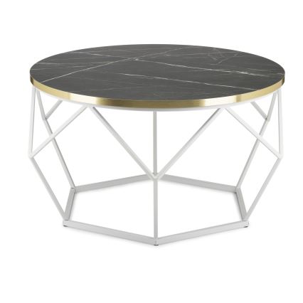 Tavolino DIAMOND 40x70 cm oro/nero/bianco