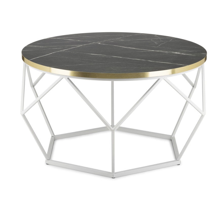 Tavolino DIAMOND 40x70 cm oro/nero/bianco