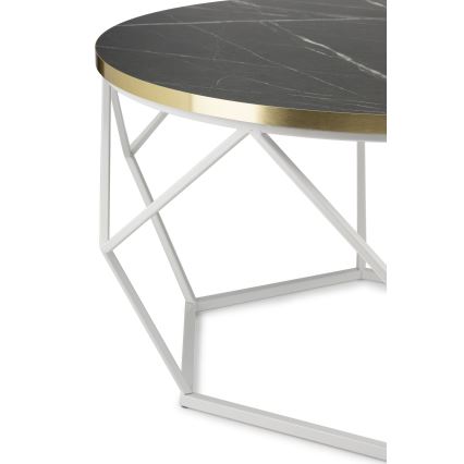 Tavolino DIAMOND 40x70 cm oro/nero/bianco