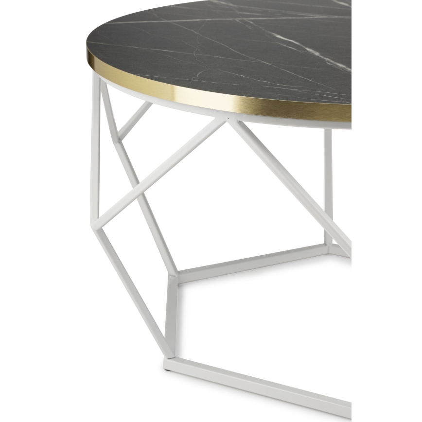 Tavolino DIAMOND 40x70 cm oro/nero/bianco