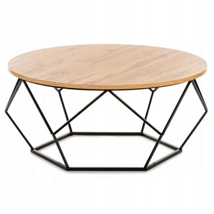 Tavolino DIAMOND 40x90 cm nero/marrone