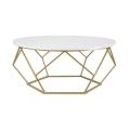 Tavolino DIAMOND 41,5x90 cm oro/bianco