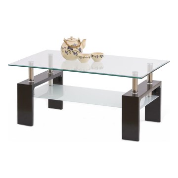 Tavolino DIANA 45x100 cm wenge/limpido