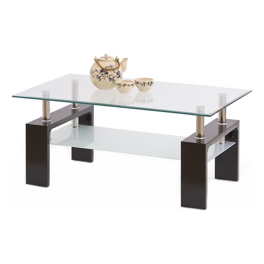 Tavolino DIANA 45x100 cm wenge/limpido