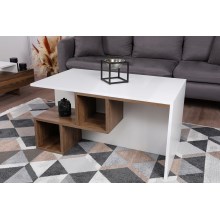 Tavolino DILAY 52x100 cm marrone/bianco