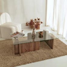 Tavolino ESCAPE 30x105 cm marrone/limpido