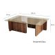 Tavolino ESCAPE 30x105 cm marrone/limpido