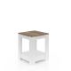 Tavolino GRADO 61x50 cm bianco/marrone