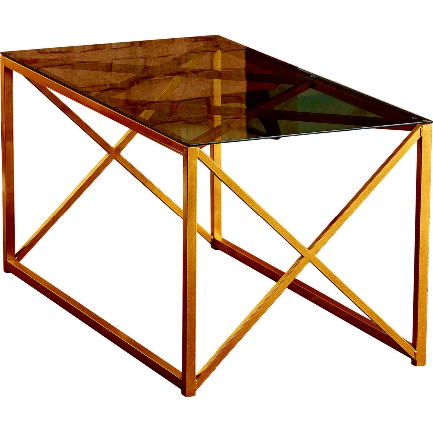 Tavolino ILIOMAR 46,6x94 cm oro/nero