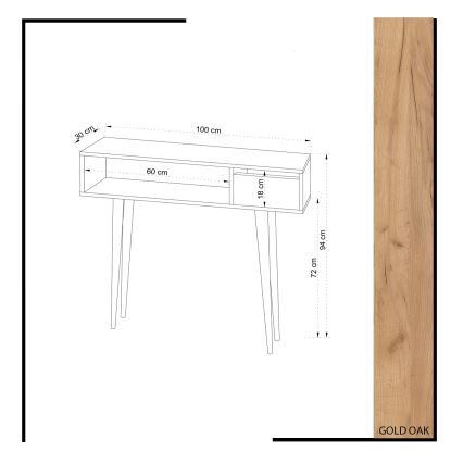 Tavolino KIOGI 94x100 cm bianco/beige