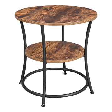 Tavolino laterale ELDUR marrone/nero