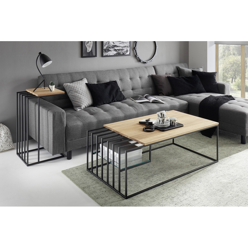 Tavolino laterale ZAIRA in rovere