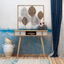Tavolino LAWEN 88x100 cm beige/grigio