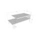 Tavolino LOIRE 40x100 cm beige/nero