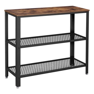 Tavolino LUVOR marrone/nero