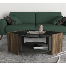 Tavolino MARBEL 40x75 cm marrone/nero