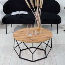 Tavolino MARMUR 40x70 cm nero/marrone