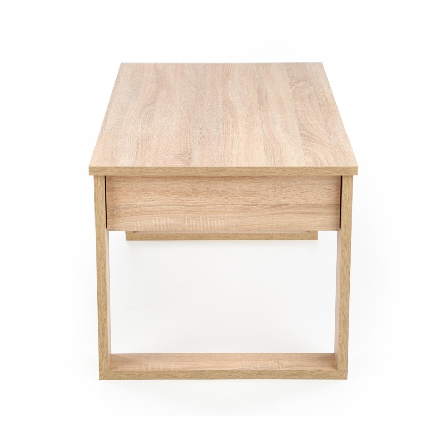 Tavolino con cassetti NEA 52x110 cm beige/quercia sonoma
