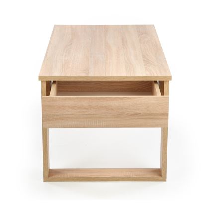 Tavolino con cassetti NEA 52x110 cm beige/quercia sonoma