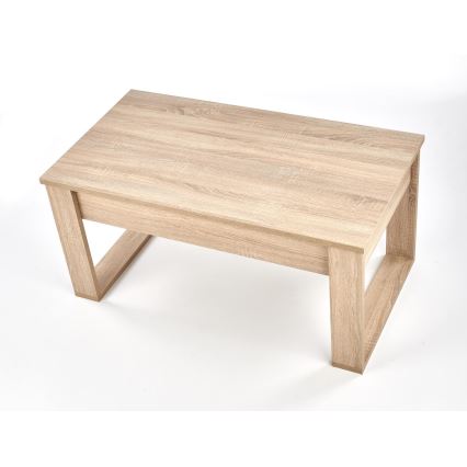 Tavolino con cassetti NEA 52x110 cm beige/quercia sonoma