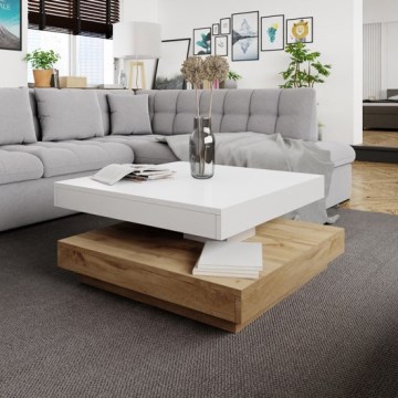 Tavolino NENANI 34x70 cm bianco/quercia wotan