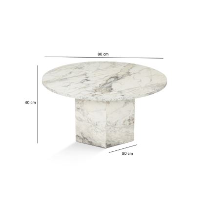 Tavolino NOVA 40x80 cm marmor decor