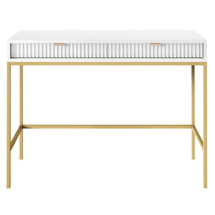 Tavolino NOVA 77x104 cm bianco/oro