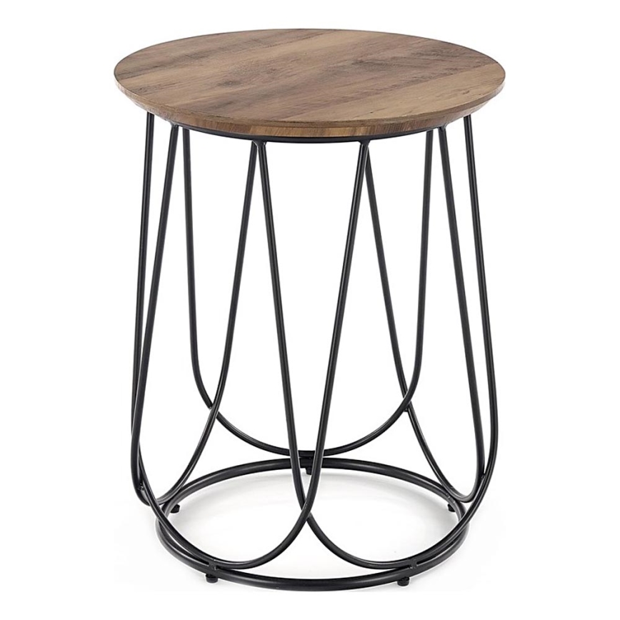 Tavolino NUBIRA 51x40 cm nero/noce