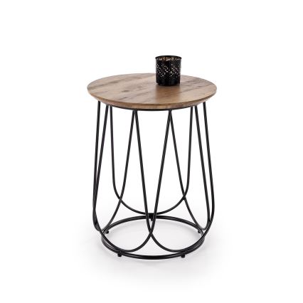 Tavolino NUBIRA 51x40 cm nero/noce