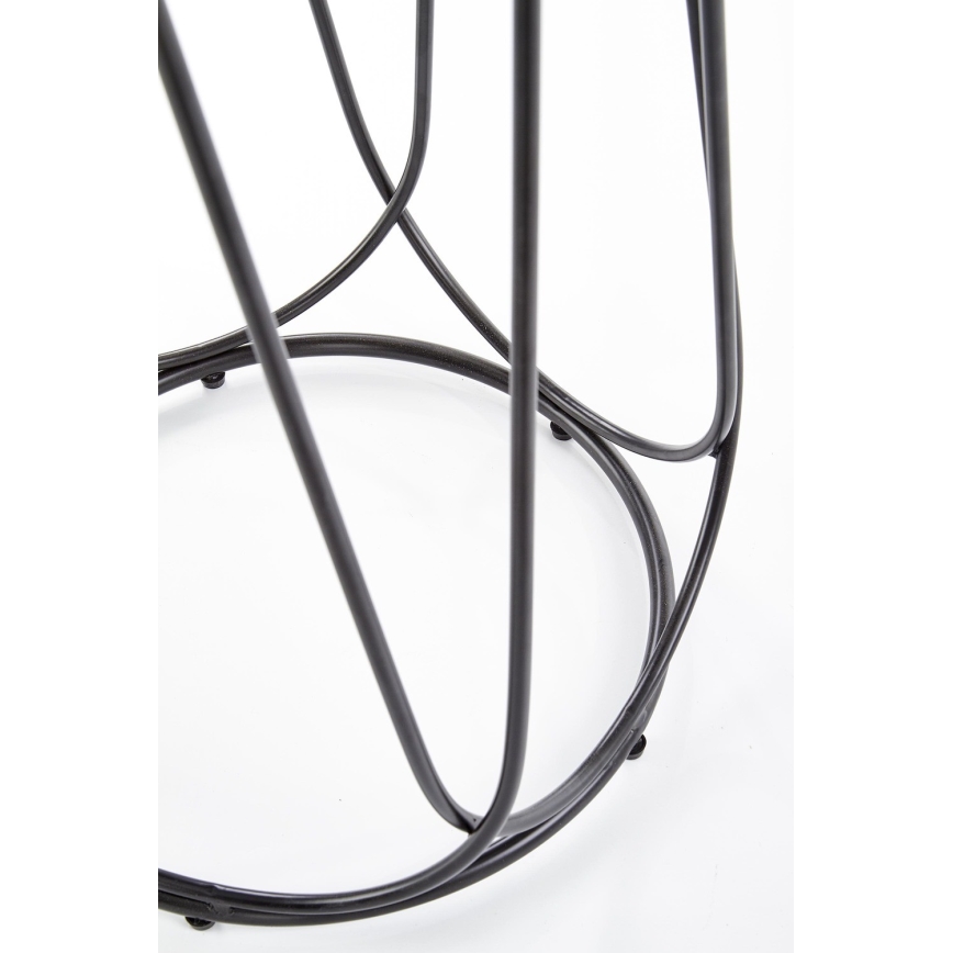 Tavolino NUBIRA 51x40 cm nero/noce