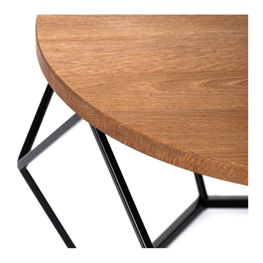 Tavolino OAKLOFT 40x70 cm nero/rovere