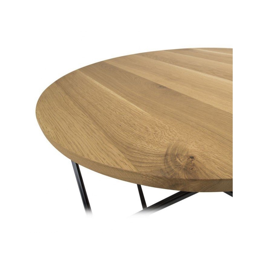 Tavolino OAKLOFT 41,5x90 cm nero/rovere