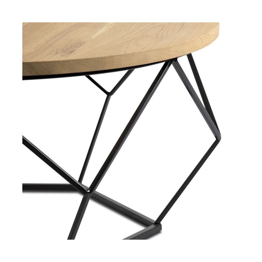 Tavolino OAKLOFT 41,5x90 cm nero/rovere