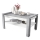 Tavolino pieghevole con piano sollevabile con mensola ADEN grigio/bianco