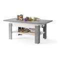 Tavolino pieghevole con piano sollevabile ROY grigio/bianco