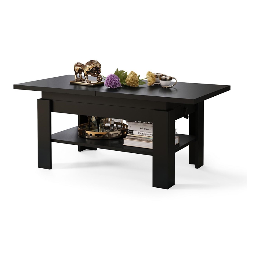 Tavolino pieghevole con piano sollevabile ROY nero