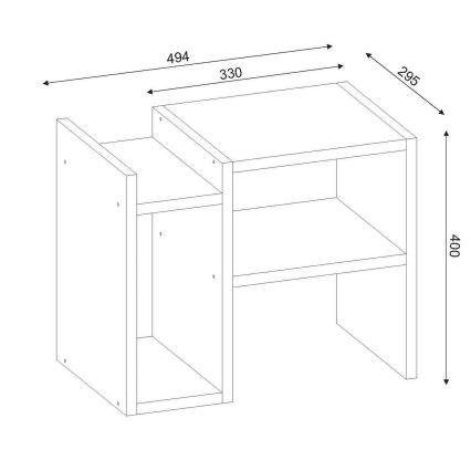 Tavolino PIYON 40x49,4 cm bianco