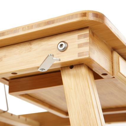 Tavolino porta PC regolabile per letto LAT, marrone
