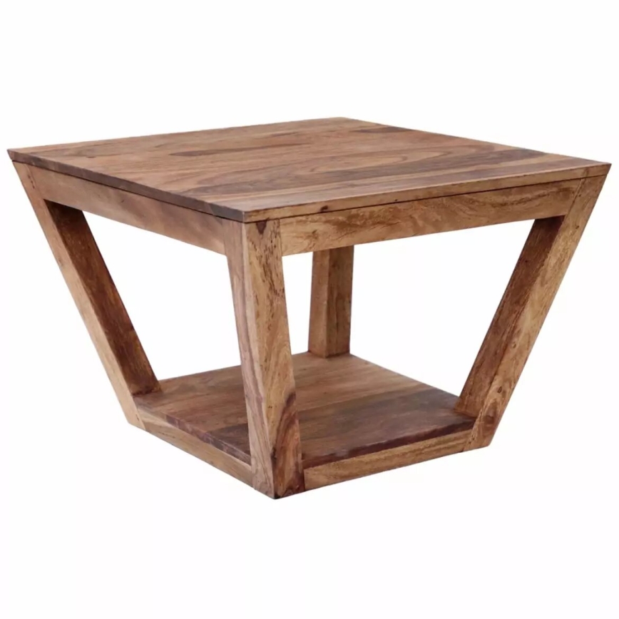 Tavolino RAMI 60x60 cm legno solido/palissandro