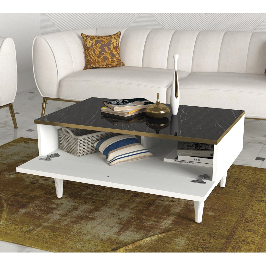 Tavolino RAVENNA 60x90 cm bianco
