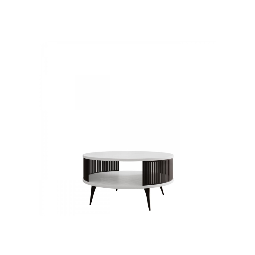 Tavolino ROENNI 44x75 cm nero/bianco