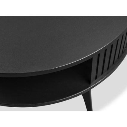 Tavolino ROENNI 44x75 cm nero/oro quercia