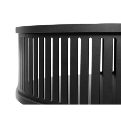 Tavolino ROENNI 44x75 cm nero/oro quercia