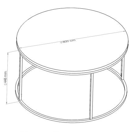 Tavolino STARTIS 80x45 cm nero