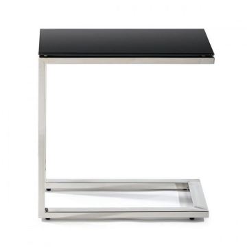 Tavolino STIVAR 30x50 cm cromato/nero